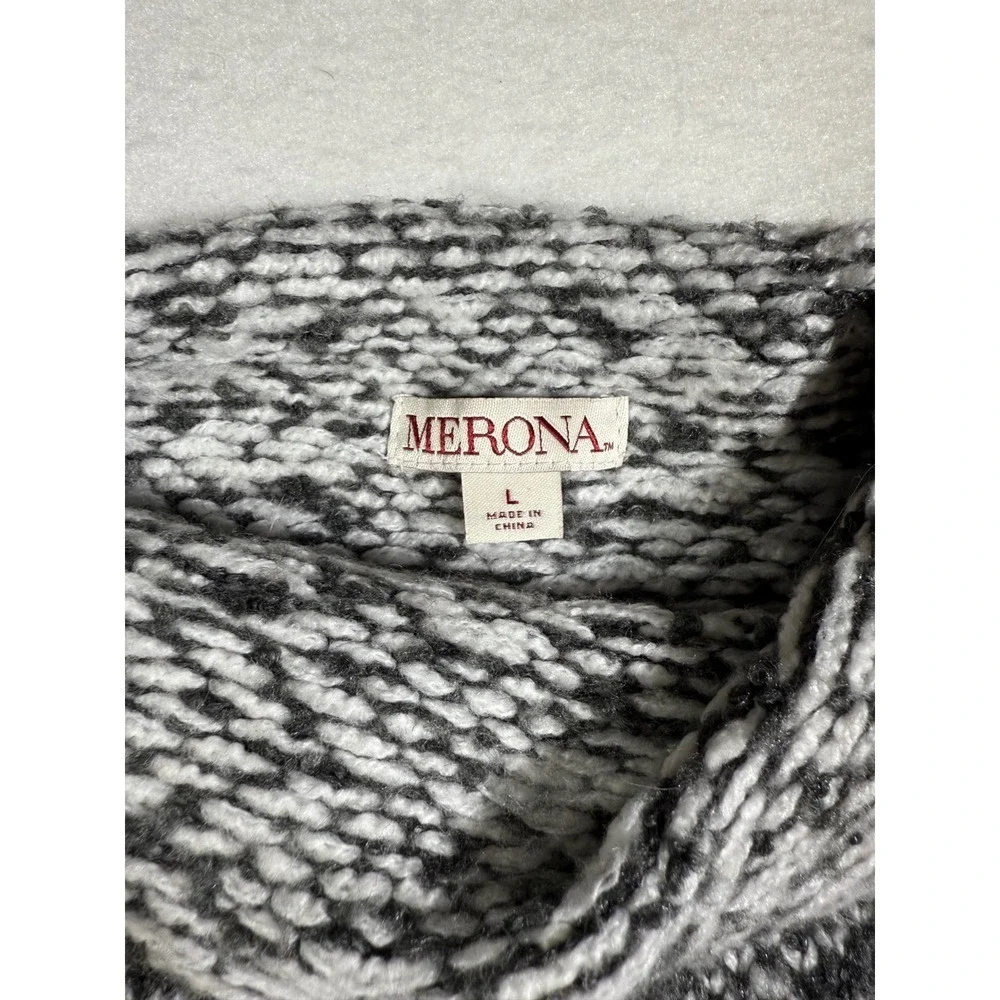 Merona Women Fair Isle Snowflake Tunic Sweater Tunic Knit Size L
